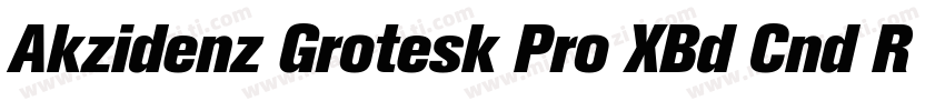 Akzidenz Grotesk Pro XBd Cnd Regul字体转换